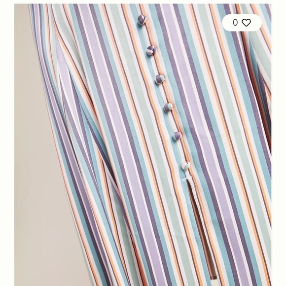 Anthropologie | Maeve Striped Button Freya Midi Skirt - Picture 3 of 10